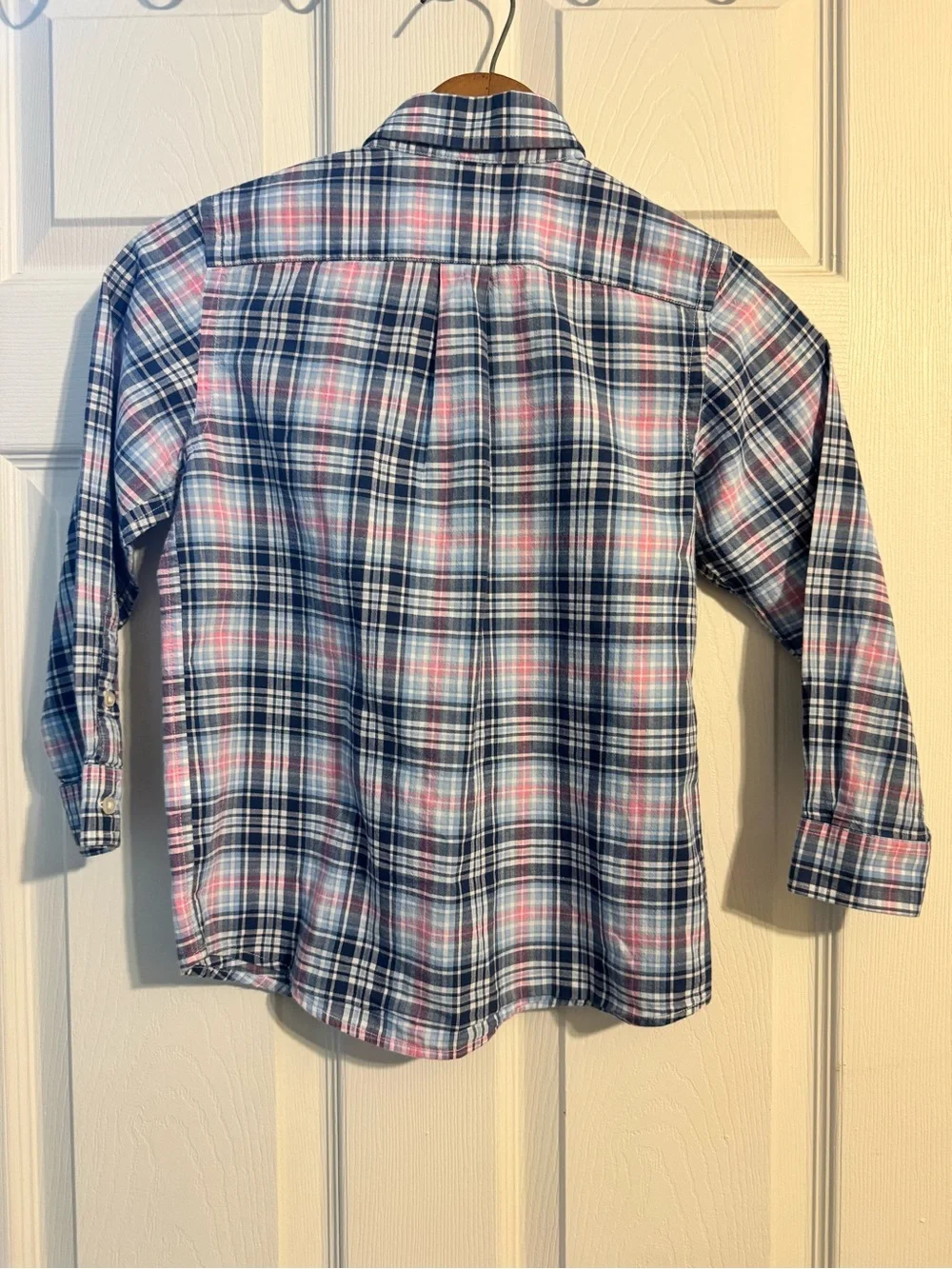 Vineyard Vines Boys Plaid Button-Down Shirt - Blue & Pink - Picture 3 of 4